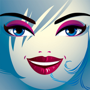 女士眉毛插画-女士眉毛手绘-女士眉毛卡通图-摄图新视界