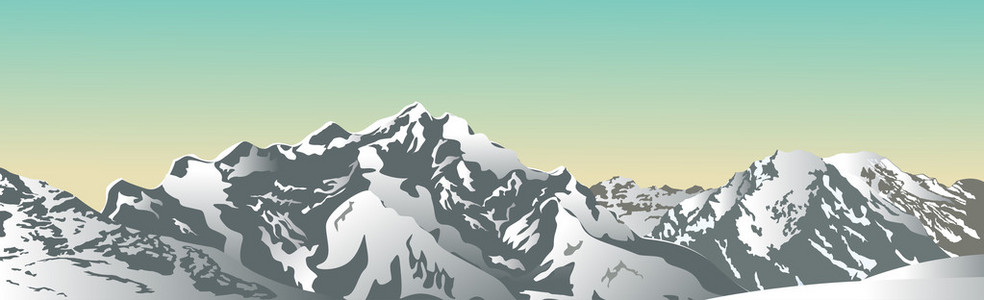 雪山的脊.矢量图照片
