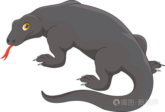 可爱的科莫多龙插画-正版商用图片0dtejf-摄图新视界