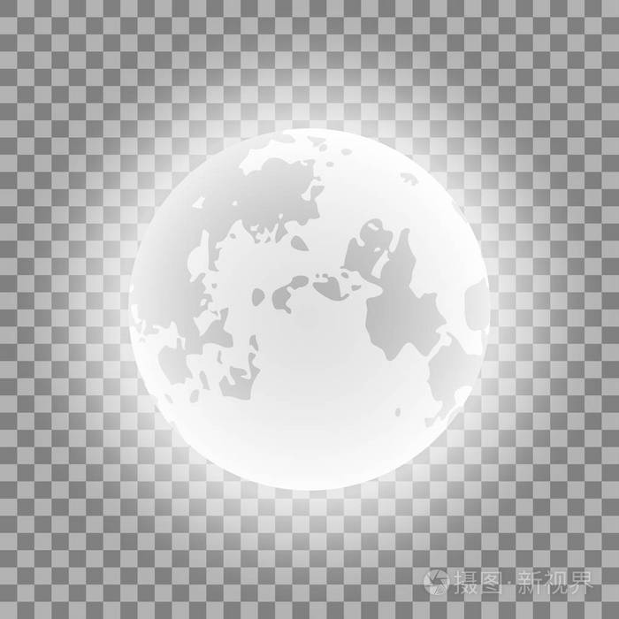 蓝色的月亮阶段具有透明背景上 矢量图 Eps 10插画 正版商用图片0dtfs3 摄图新视界
