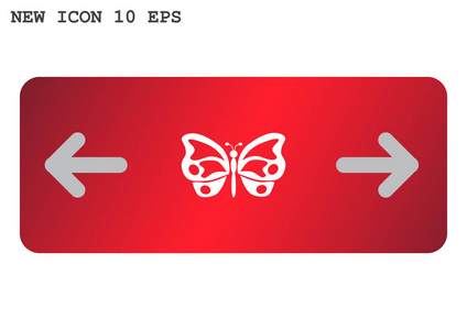 简单的蝴蝶 web 图标