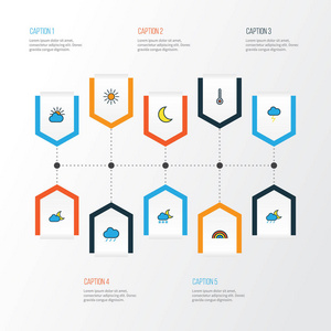 气候多彩大纲图标设置。冰雹，云豹 彩虹和其他元素的集合。此外包括符号如云豹 暮光之城 彩虹