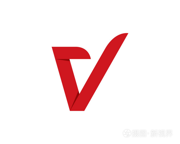 v 字母徽标