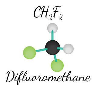 Ch2f2 二氟甲烷分子