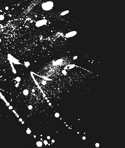 孤立的白色水彩油墨飞溅在黑色背景上.grunge 纹理,矢量图照片
