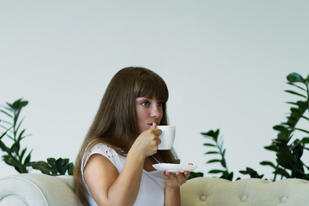 女孩饮料茶咖啡