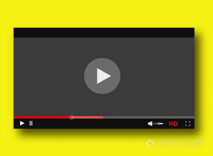 视频播放器界面播放栏设计