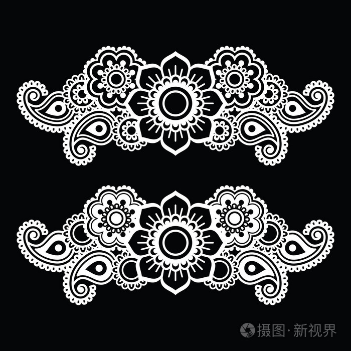 曼海蒂,印度指甲花图案