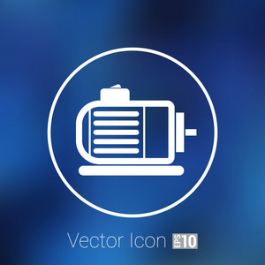 电动功率电动马达图标矢量发动机符号功率照片