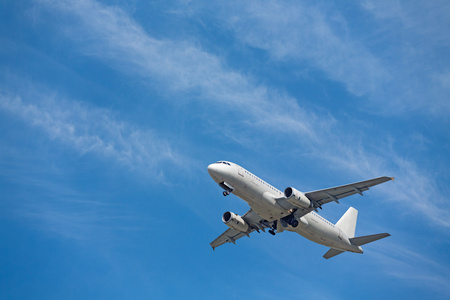 飞机在飞行中图片