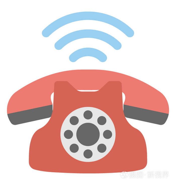 热线服务电话矢量图标