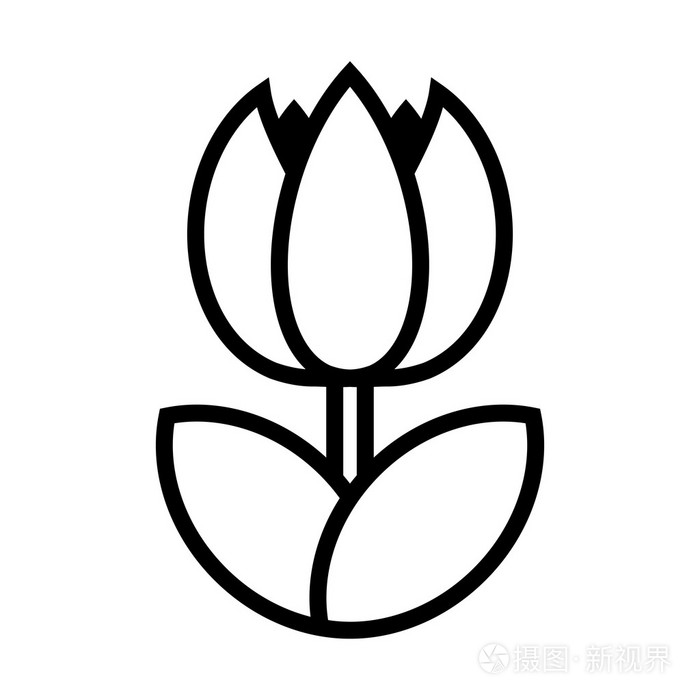 郁金香花矢量图标插画-正版商用图片0dujmc-摄图新视界