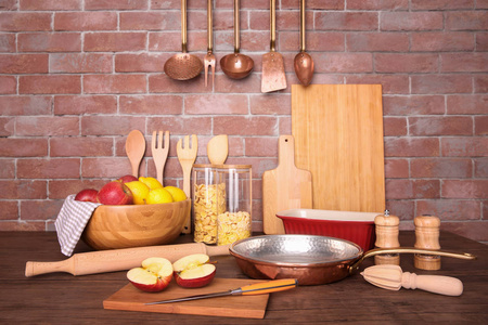 厨房用具和烹饪类水果图片