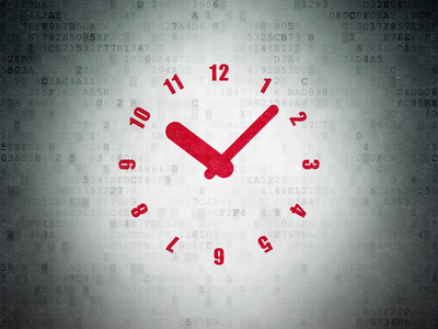 时间概念 时钟数字纸张背景上
