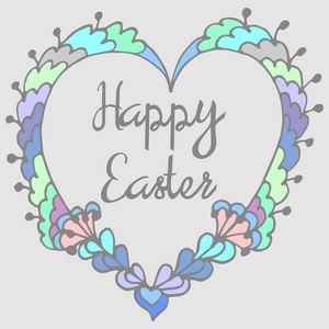 复活节快乐卡图复古老式复活节兔子 复活节兔子 饰品，与字体