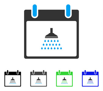 淋浴日历天平面图标
