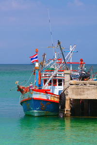 码头渔船泰国。