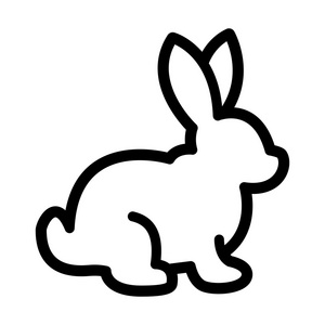 小兔子卡通矢量图标图片
