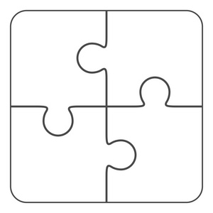 x游戏拼图游戏空白向量 2 x 2,四块照片