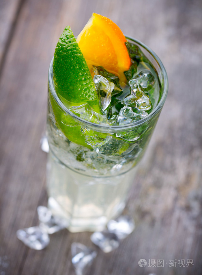 新鲜的mojito特写