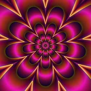 抽象背景的旋转同心花创建运动的假象照片