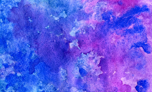 水彩抽象的蓝色和紫色背景照片