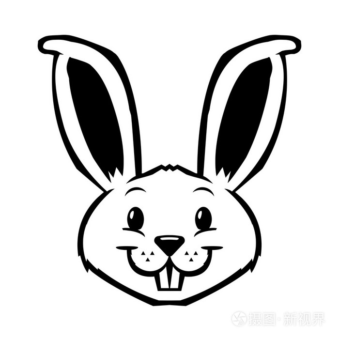 小兔子卡通矢量图标