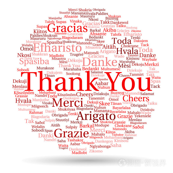 谢谢你抽象词云