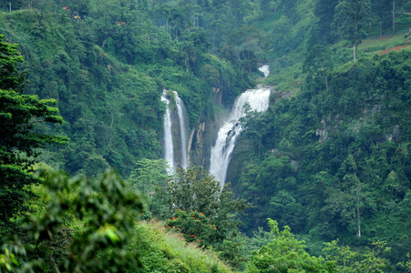 美丽的瀑布，在斯里兰卡