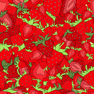 无缝模式设置红色草莓