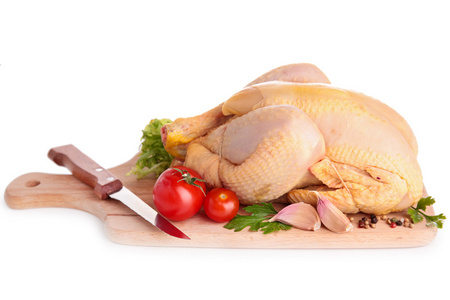 整个新鲜生鸡肉图片