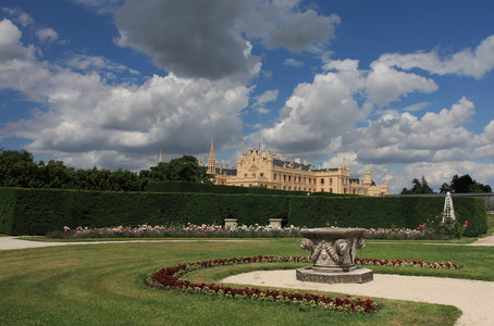在捷克共和国在欧洲的花园城堡 lednice 为