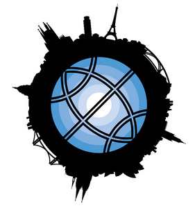 行星地球剪影从船上钓鱼的人的影子剪影太平洋西北著名山下的农村水体