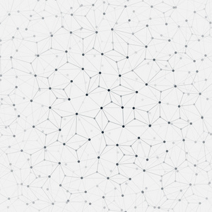 黑色和白色现代最小风格几何网络结构，连接模式