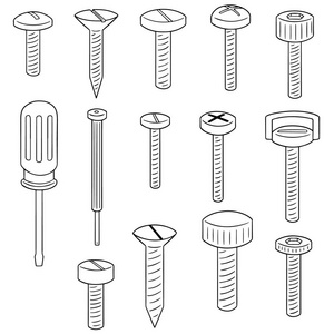 螺丝和螺丝起子图片