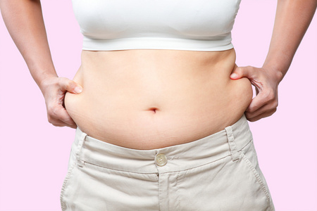 女性身体肥胖的肚子