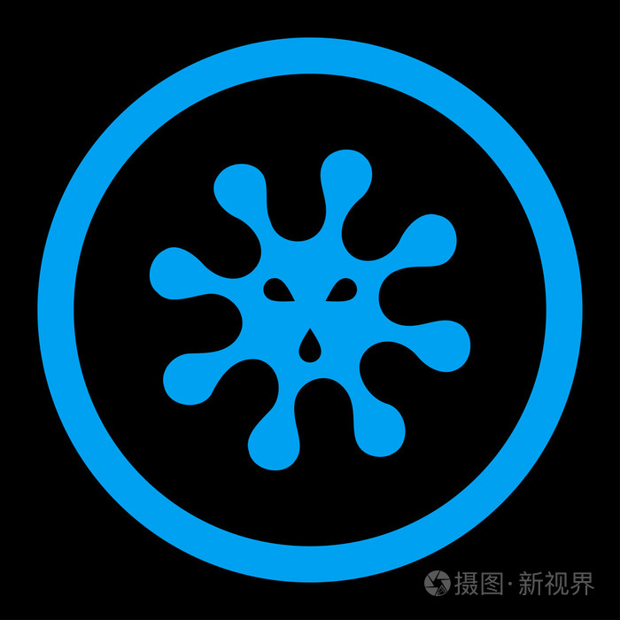 病毒圆形的矢量图标
