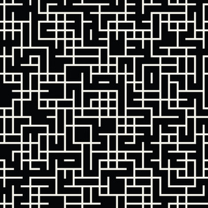 无缝抽象图案的几何线条迷宫