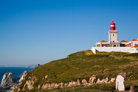 在灯塔 cabo da roca 悬崖