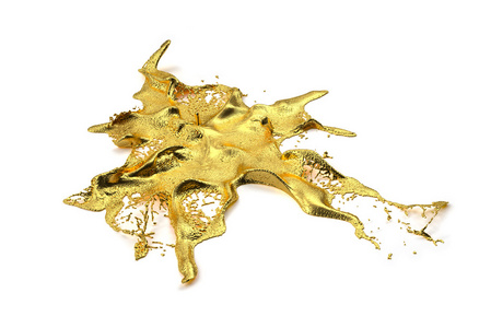 黄金浇筑液体黄金飞溅照片