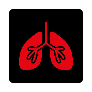 肺部圆形方形按钮