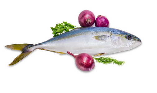 马来西亚荷兰红屋整个圆鱼石斑鱼, 莳萝, 荷兰芹和红洋葱照片