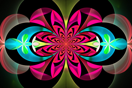 黑色和紫色的分形图片