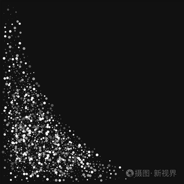 随机下降白点底部左下的角随机爱上白色点在黑色背景上