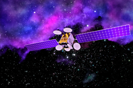 人工卫星的地球的三维模型图片