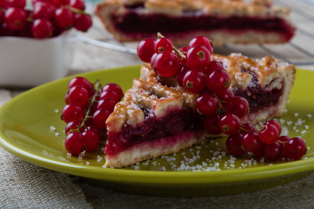 切片的樱桃派图片