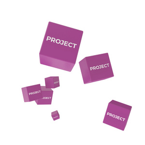 项目词彩色立方体创意商业概念