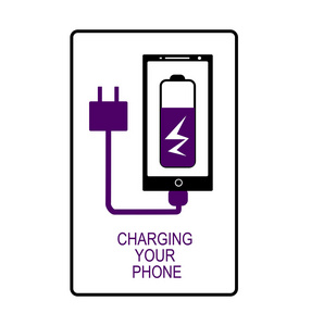 孤立的矢量平面图标带有能量符号线性图标的人头. 大脑充电.