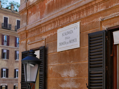 西班牙步骤sign scalinata della trinita del monti rome