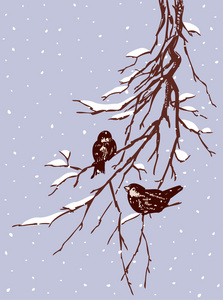 麻雀在树枝上图片